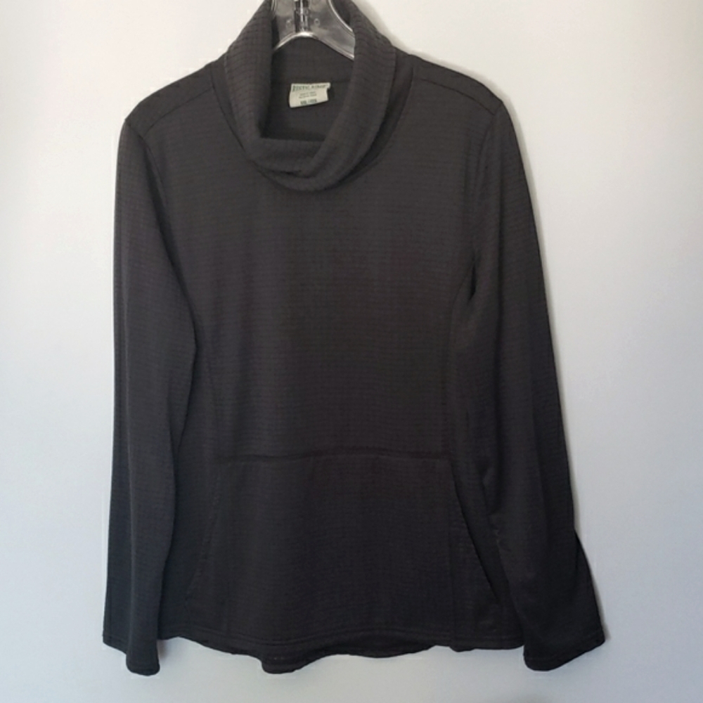 Rustic Ridge cowl neck gray sweatshirt new